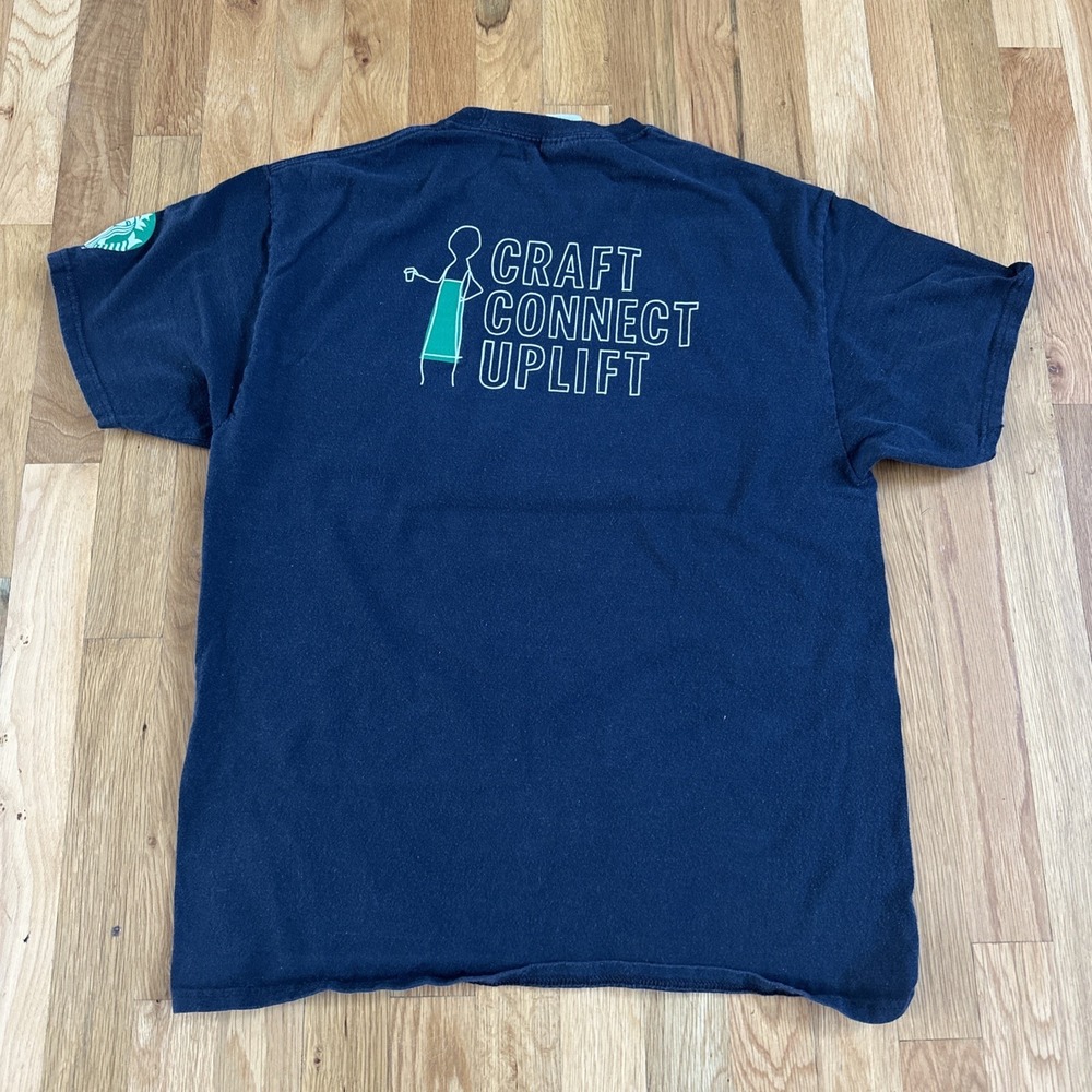 Starbucks Employee T-Shirt Short Sleeve Size Small‎ Craft Connect Uplift. Clean